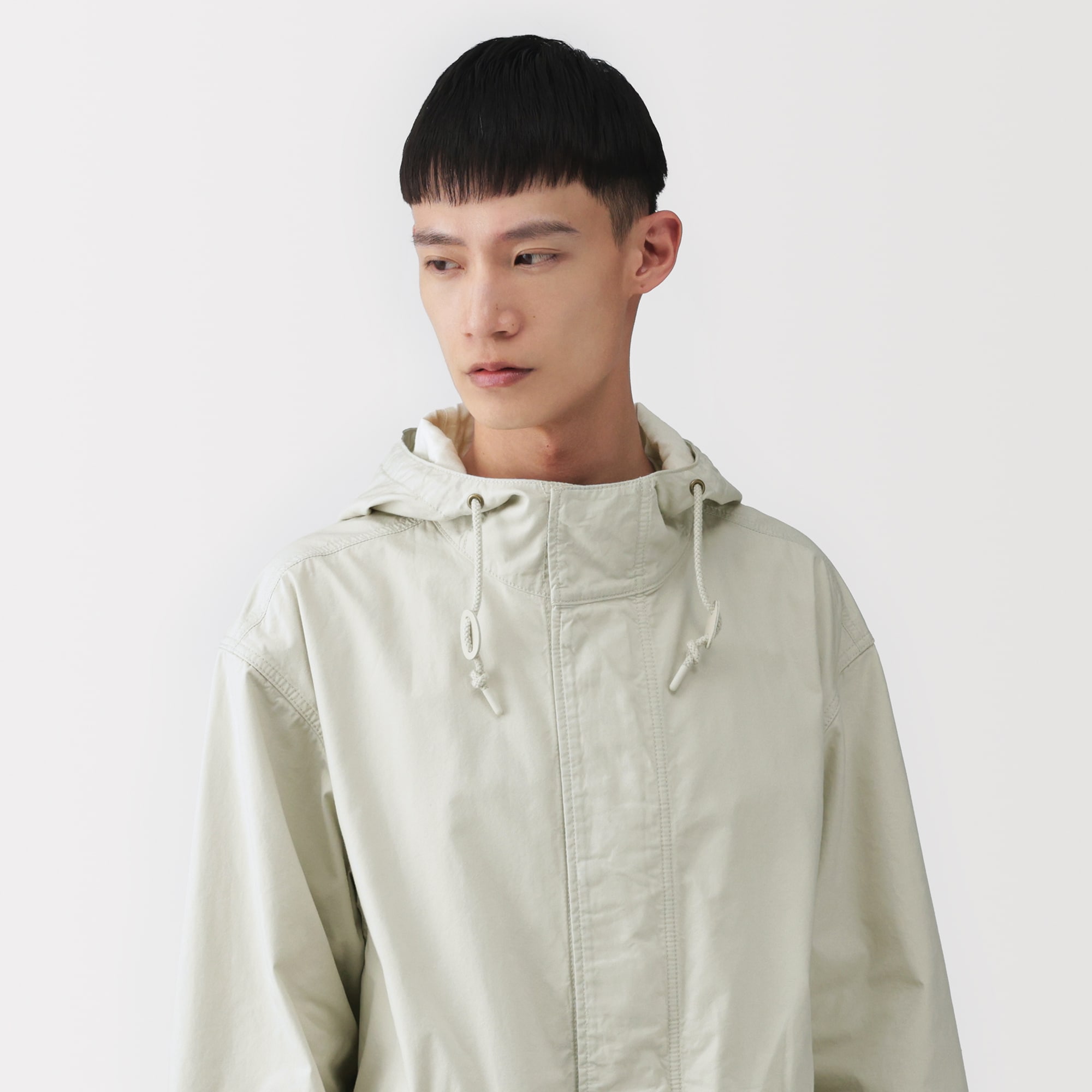 紳士　コットンライトキャンバス　フーデッドブルゾン