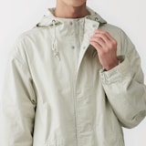 紳士　コットンライトキャンバス　フーデッドブルゾン