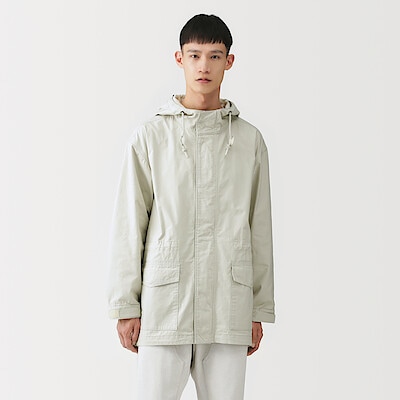 紳士　コットンライトキャンバス　フーデッドブルゾン