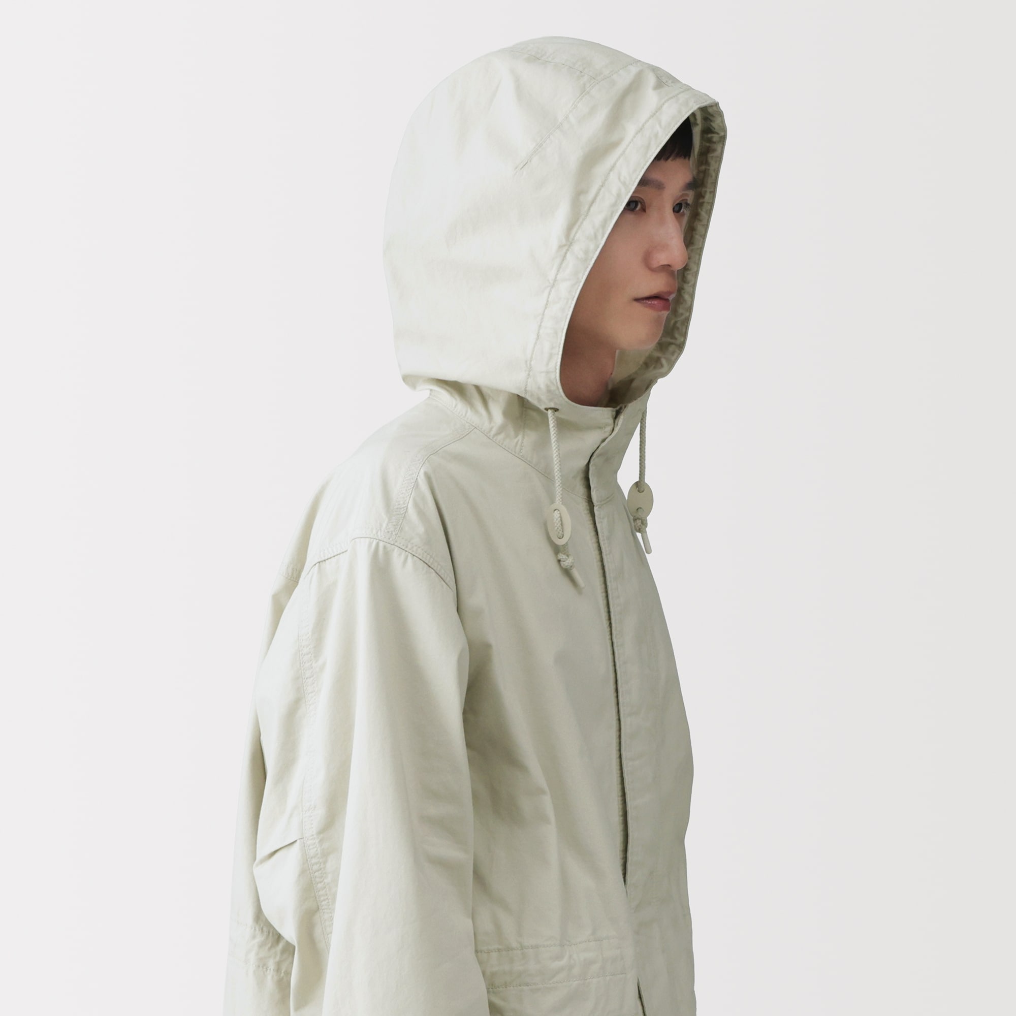 紳士　コットンライトキャンバス　フーデッドブルゾン