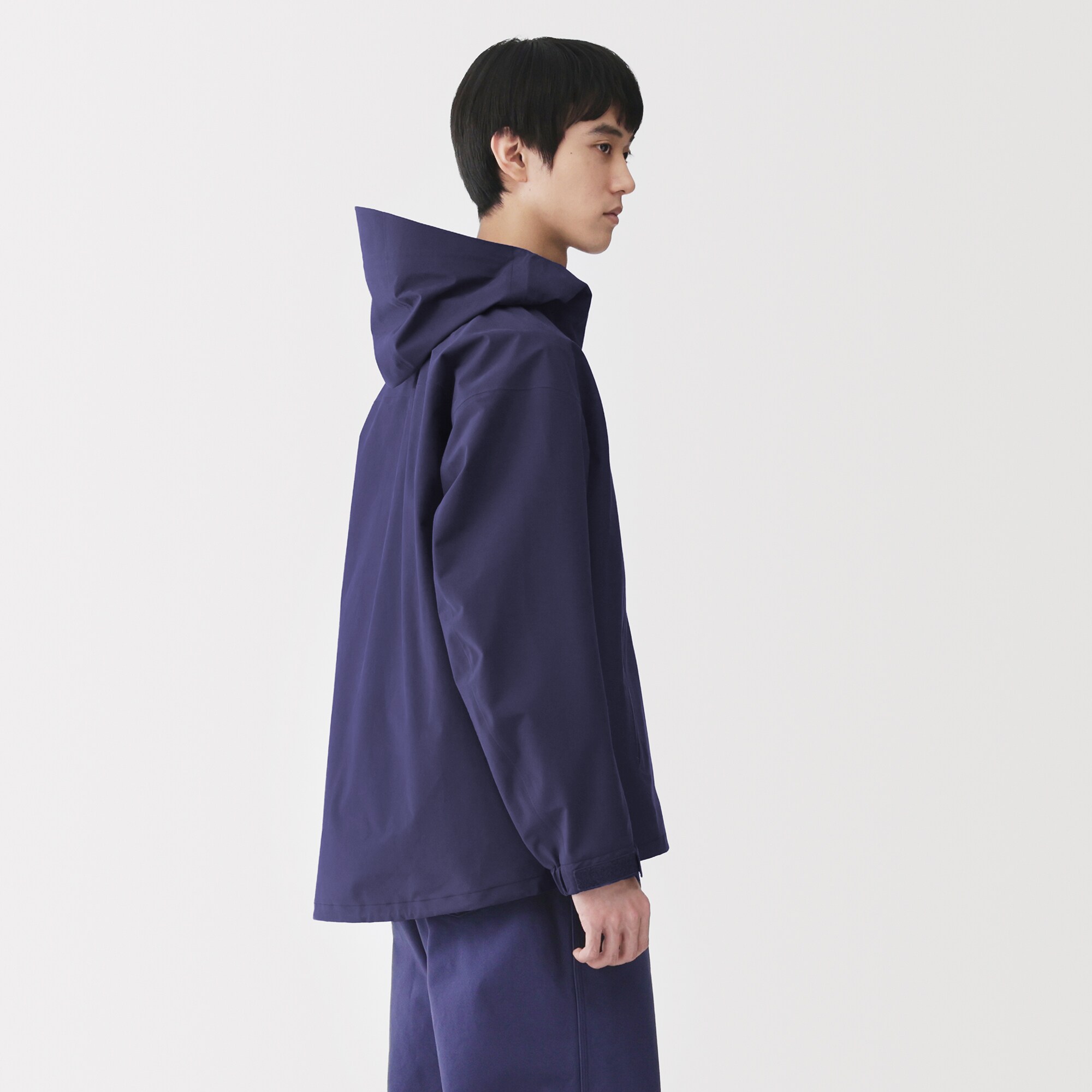 紳士 透湿撥水コットンナイロン フードブルゾン | 無印良品