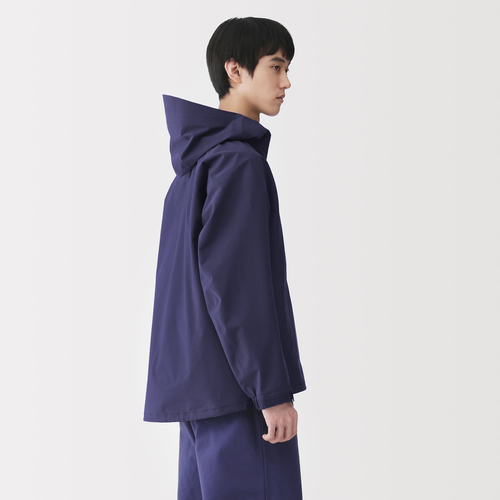 ナチュランで購入　ichi イチ　撥水加工コットンナイロンフードジャケット BAYFLOW（ベイフロー） ブルゾン アウター 「撥水」コットンナイロン