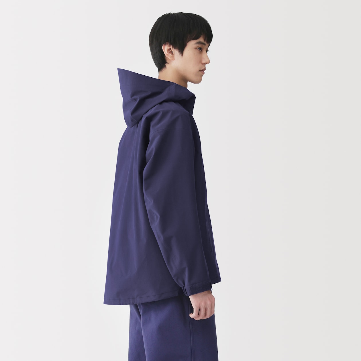 紳士　透湿撥水コットンナイロン　フードブルゾン