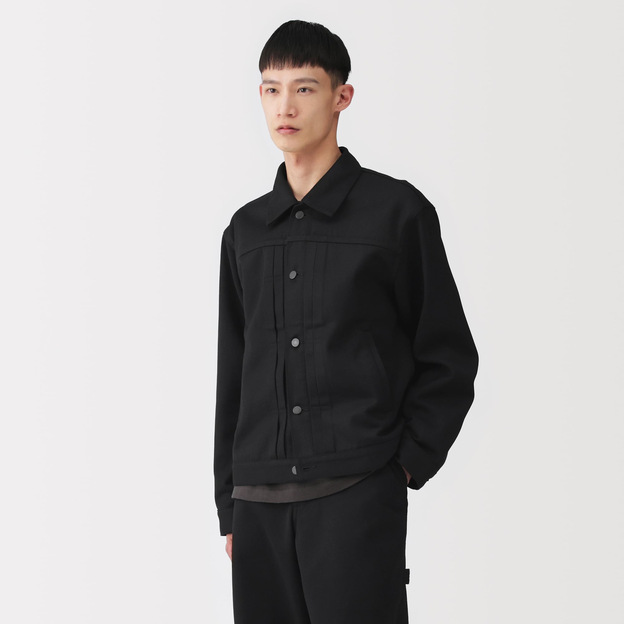 紳士　再生ポリエステルデニムジャケット