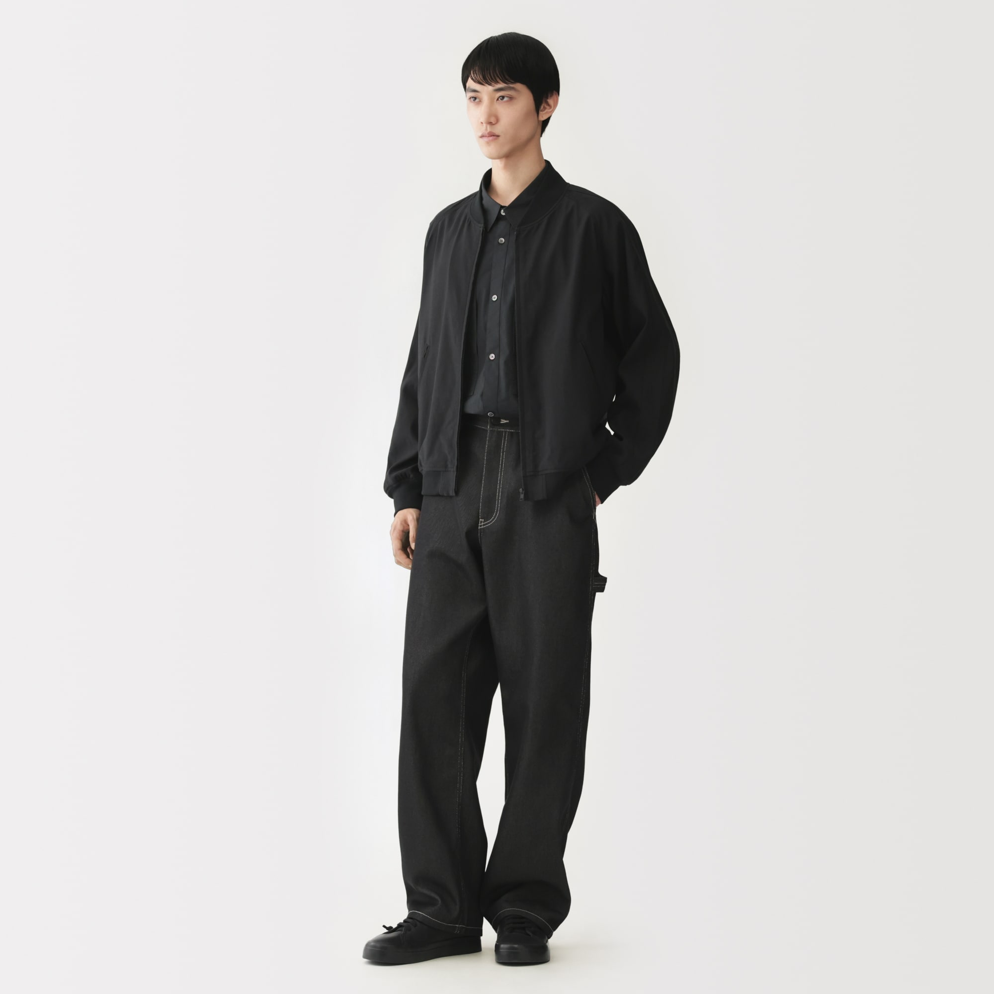 無印 MUJI Labo レーヨンコットン ショートブルゾン 紳士Sサイズ 紳士 レーヨンコットン ショートブルゾン | 無印良品