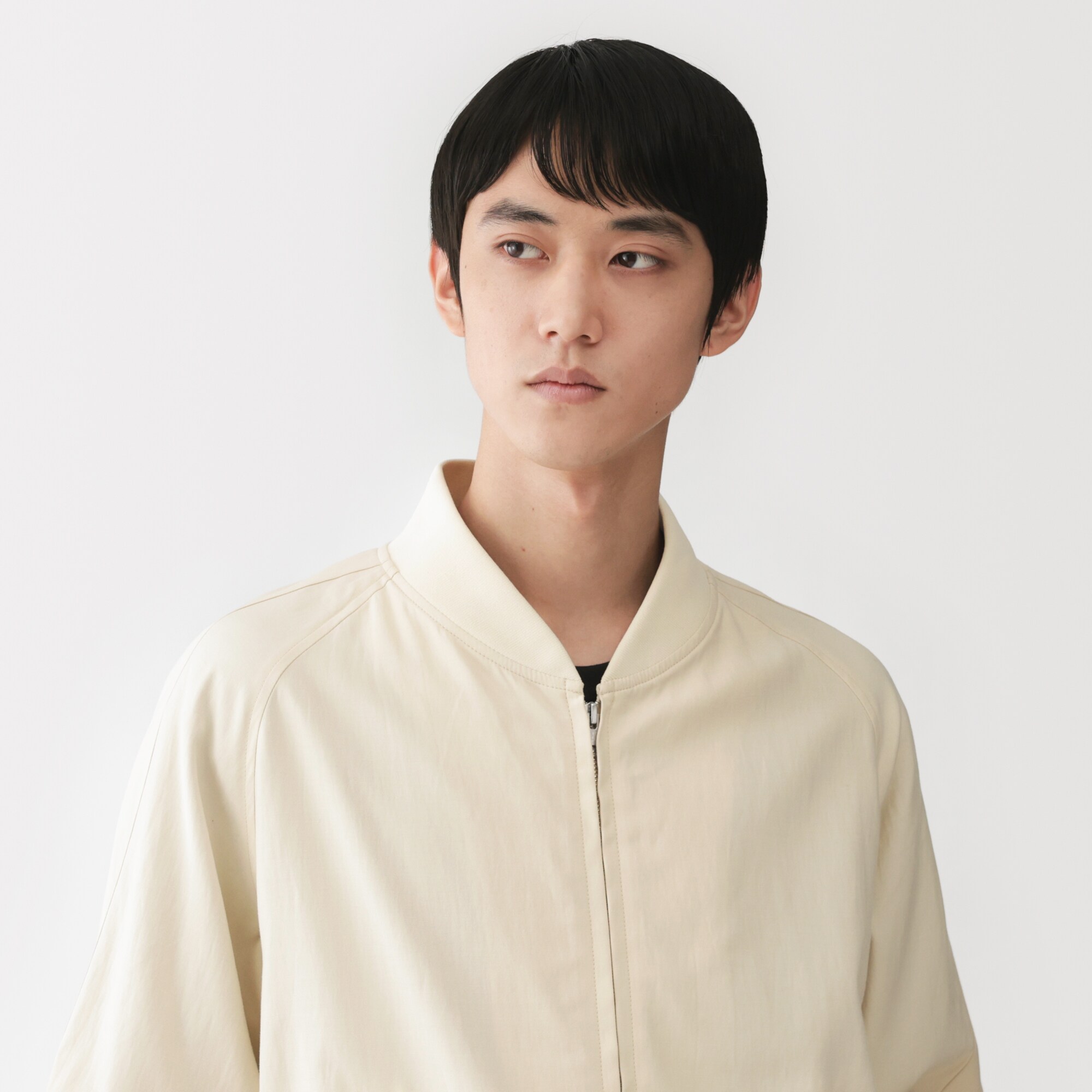 紳士　レーヨンコットン　ショートブルゾン