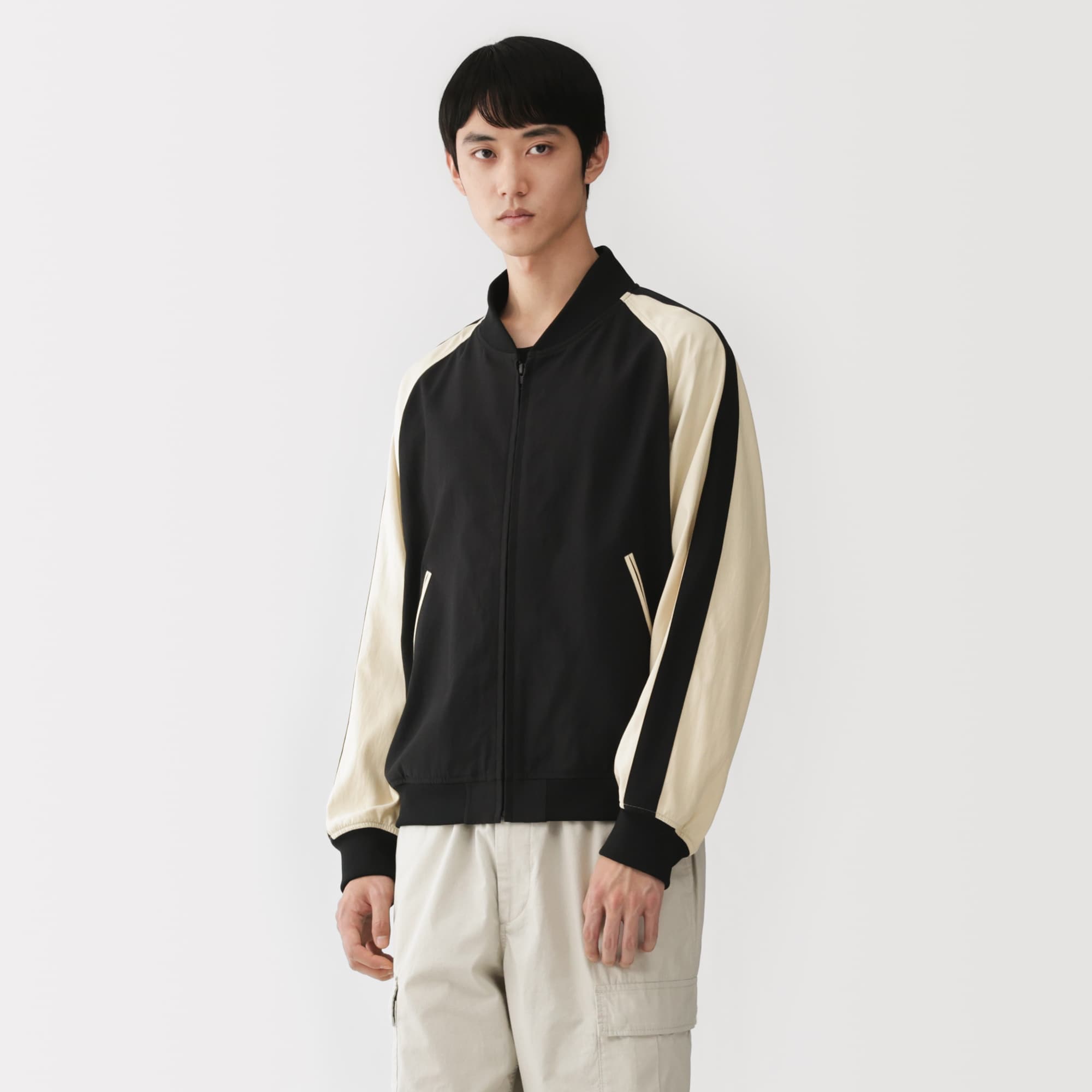 紳士　レーヨンコットン　ショートブルゾン