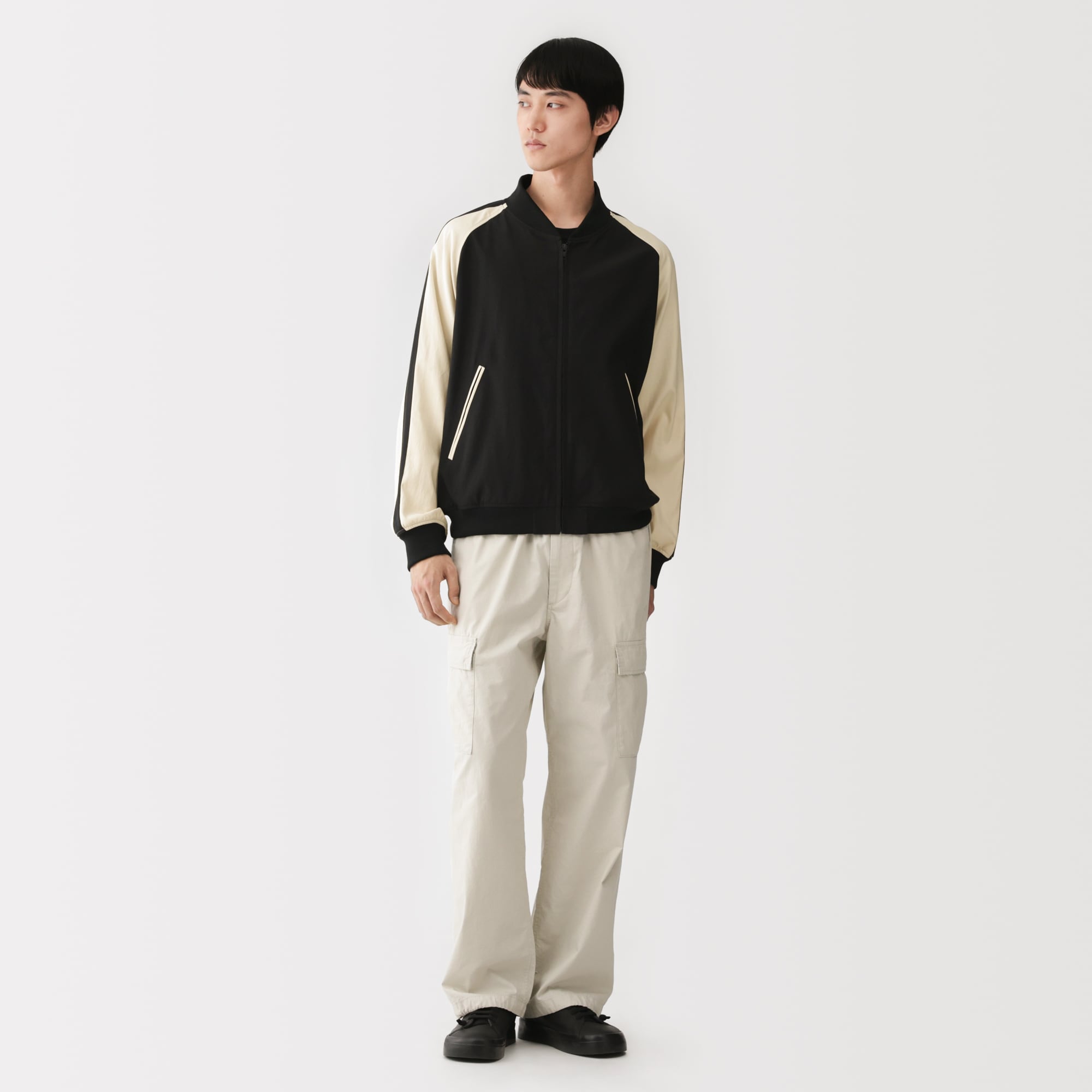 新品未使用品‼️⭐️MUJI Labo⭐️レーヨンコットン ショートブルゾⓂ️ 紳士 レーヨンコットン ショートブルゾン | 無印良品