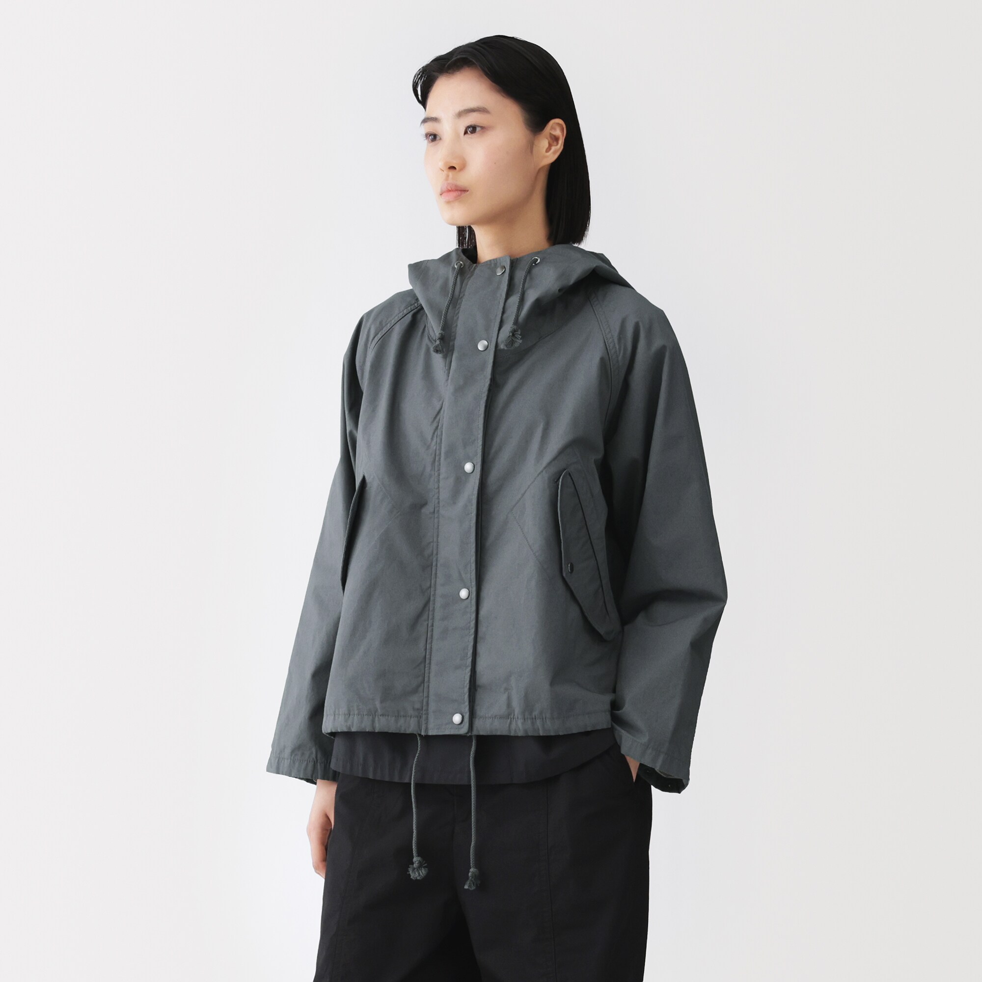 婦人 コットン ライトキャンバス フードブルゾン | 無印良品