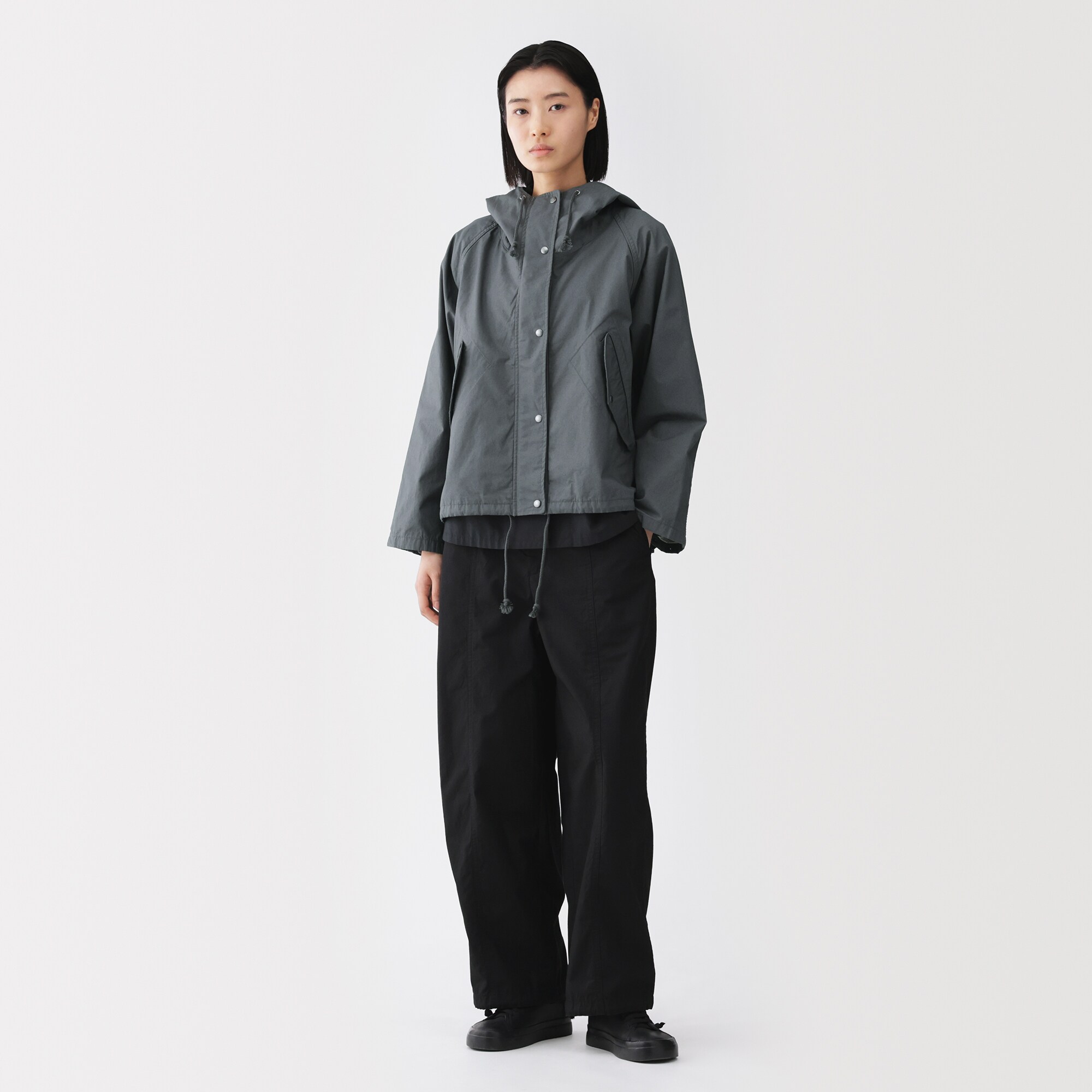 未使用品‼️MUJI Labo コットンライトキャンパス フードブルゾン L 婦人 コットンライトキャンバス フードブルゾン | 無印良品