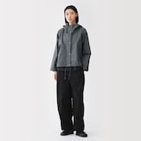 婦人　コットンライトキャンバス　フードブルゾン