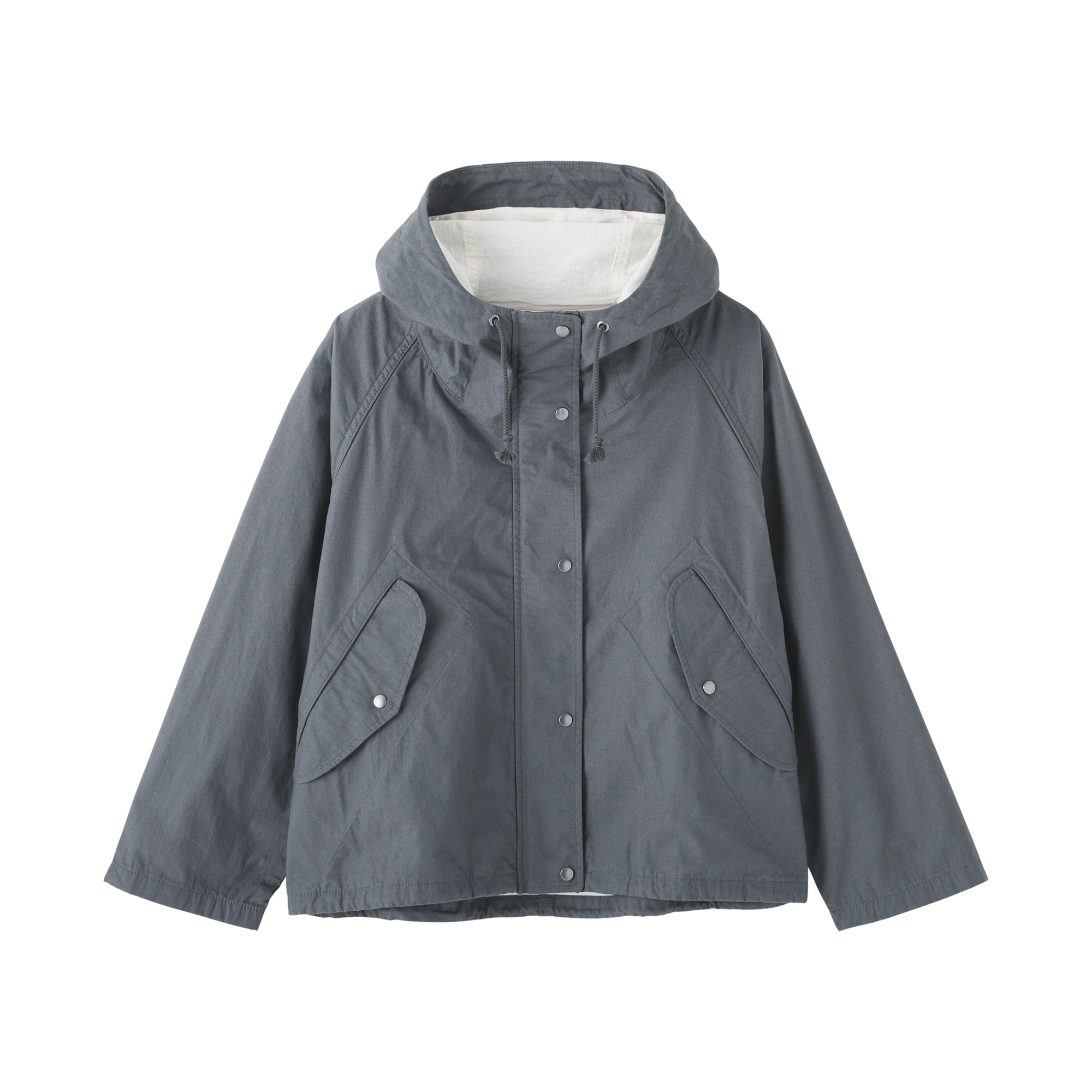 婦人　コットンライトキャンバス　フードブルゾン