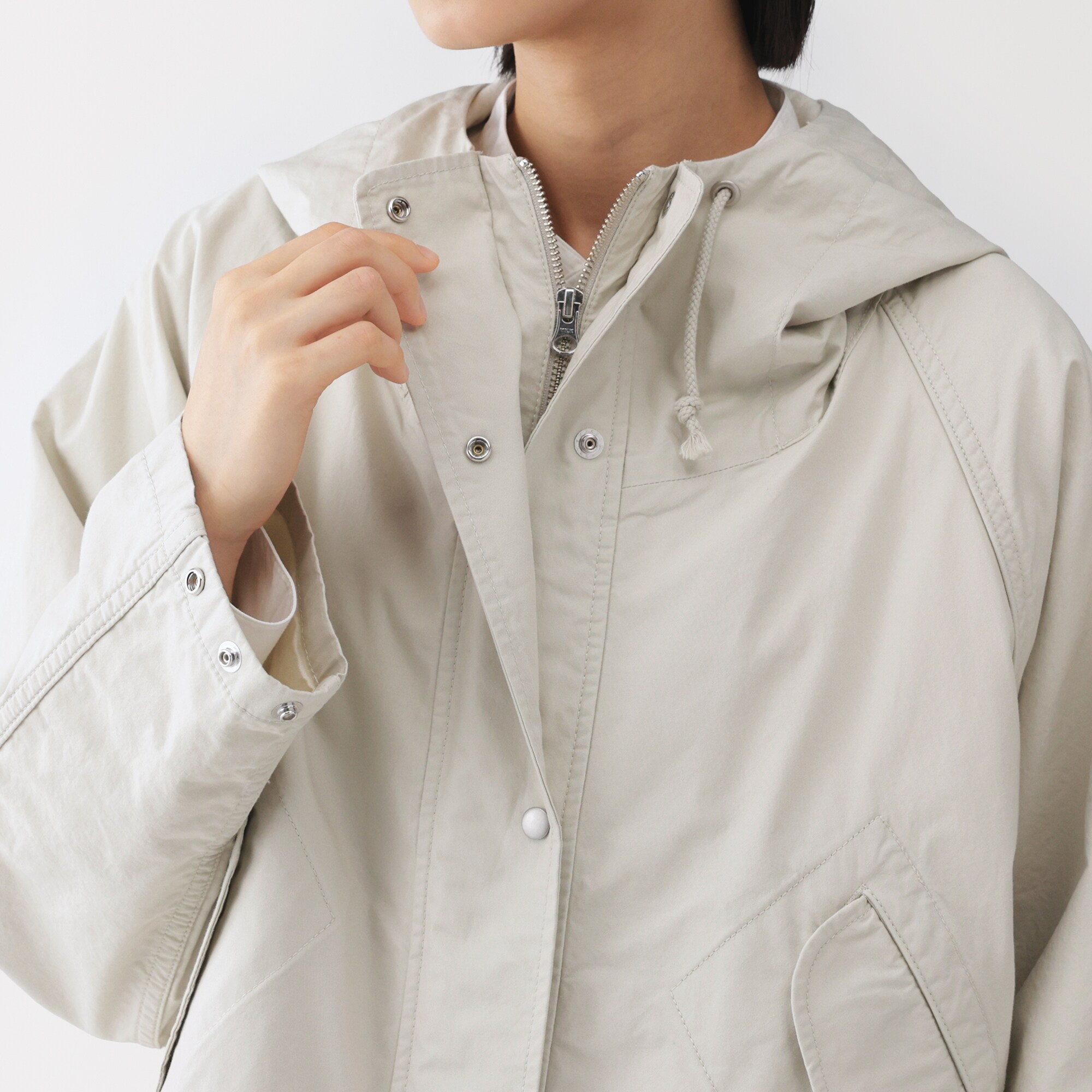婦人 コットンライトキャンバス フードブルゾン | 無印良品