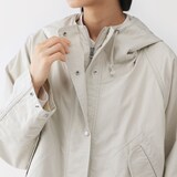 婦人　コットンライトキャンバス　フードブルゾン