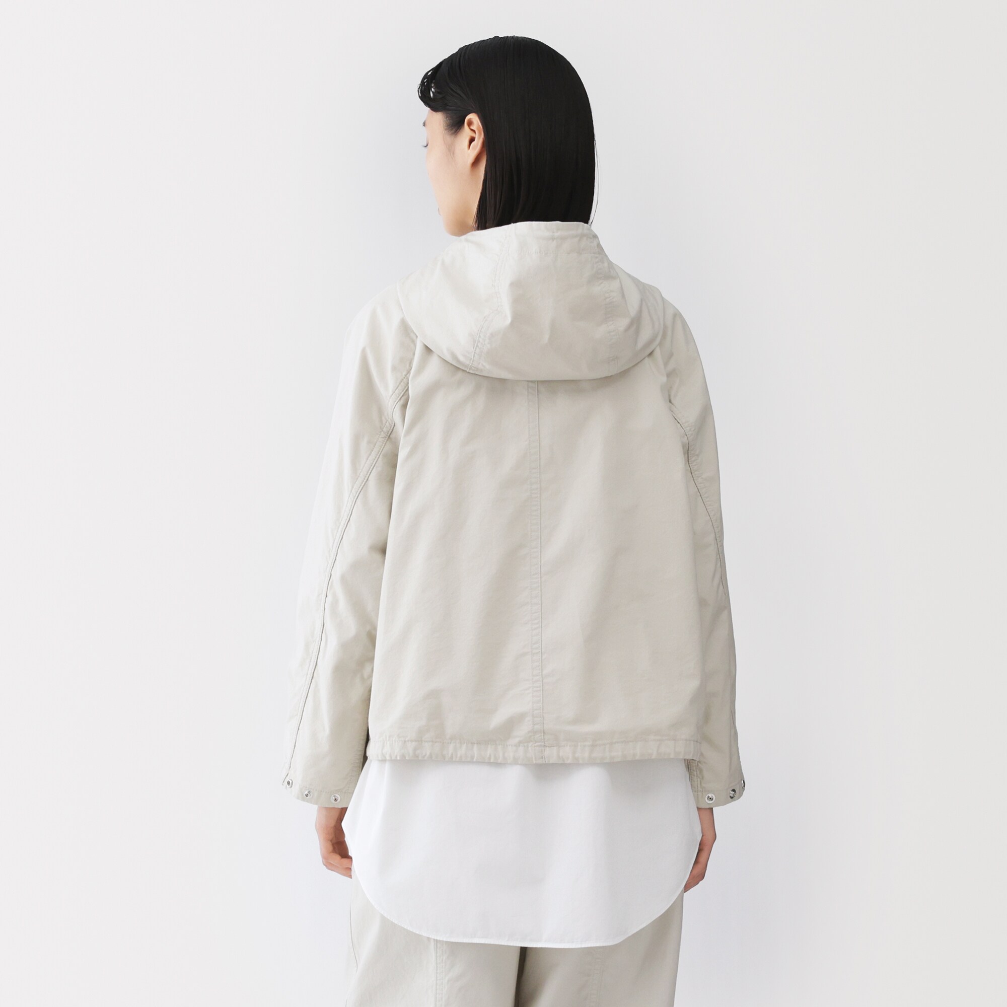 未使用品‼️MUJI Labo コットンライトキャンパス フードブルゾン L 婦人 コットンライトキャンバス フードブルゾン | 無印良品