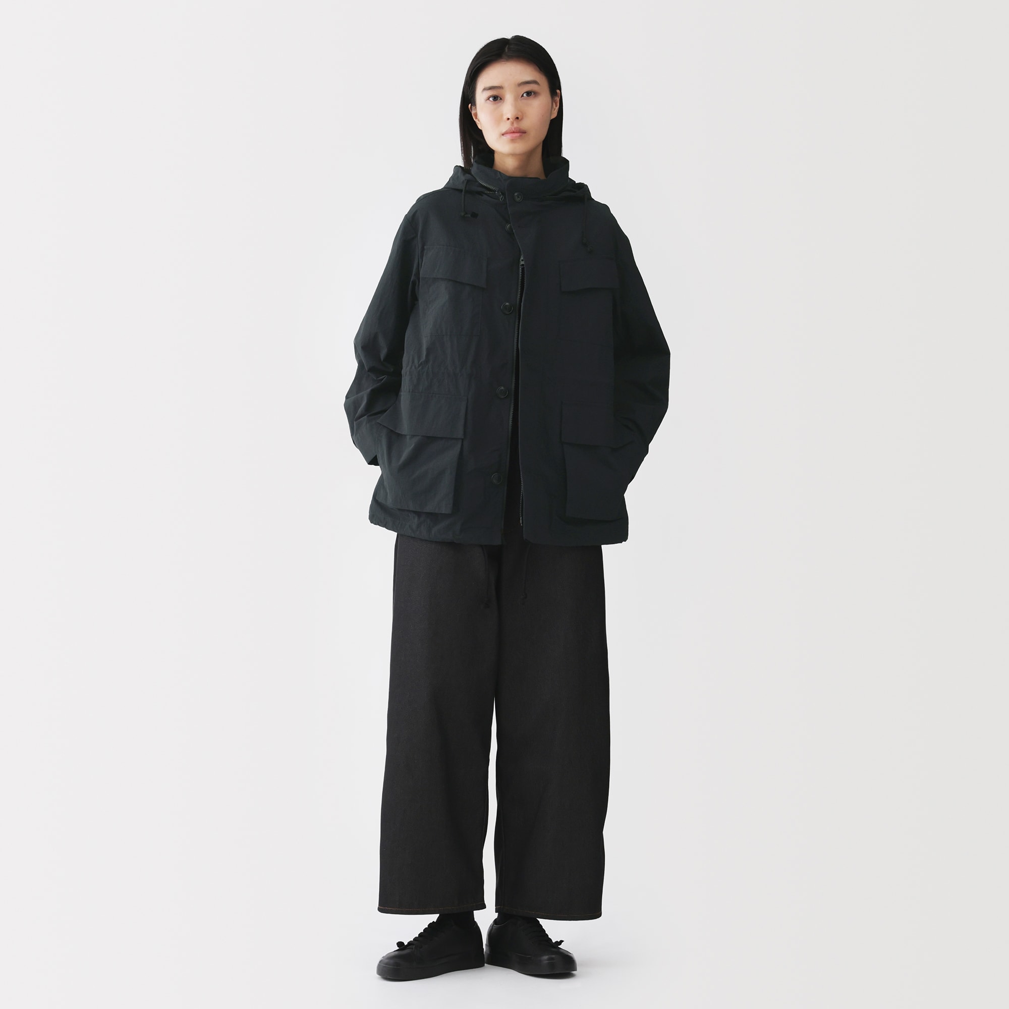 婦人　天然素材を原料に染色したワークブルゾン