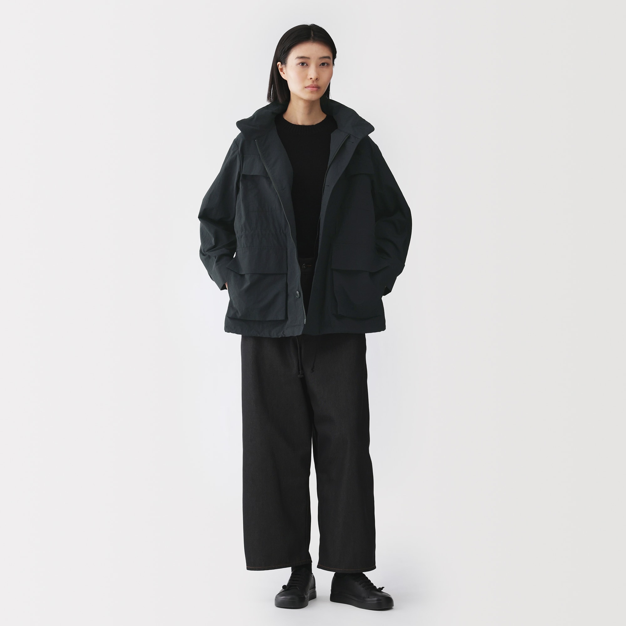 婦人　天然素材を原料に染色したワークブルゾン