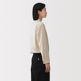 婦人　レーヨンコットン　襟付きショートブルゾン