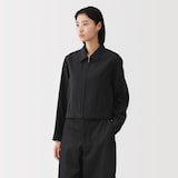 婦人　レーヨンコットン　襟付きショートブルゾン