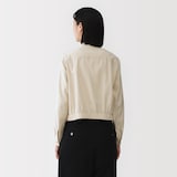 婦人　レーヨンコットン　襟付きショートブルゾン