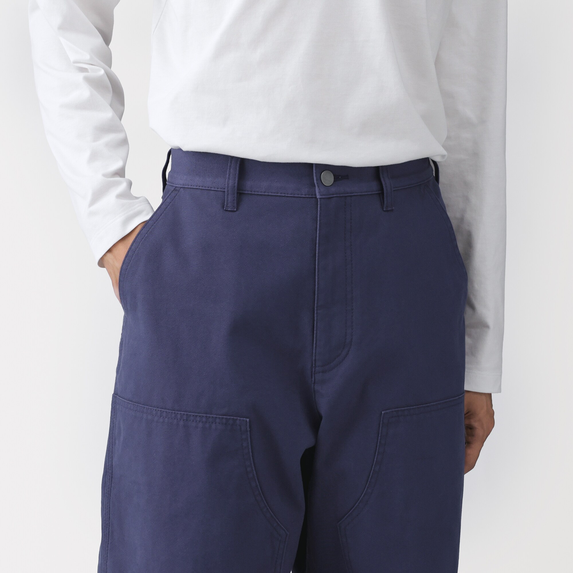 紳士 コットンキャンバス ダブルニーパンツ | 無印良品