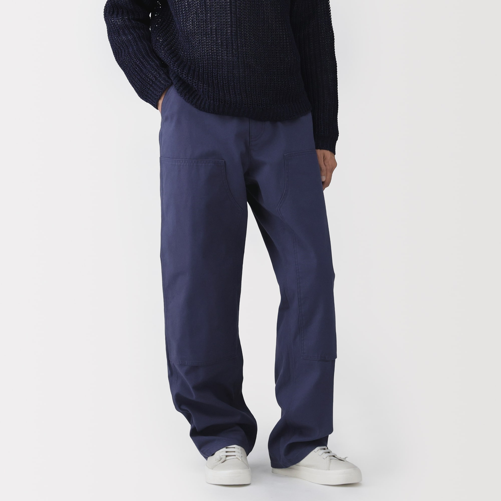 紳士　コットンキャンバス　ダブルニーパンツ