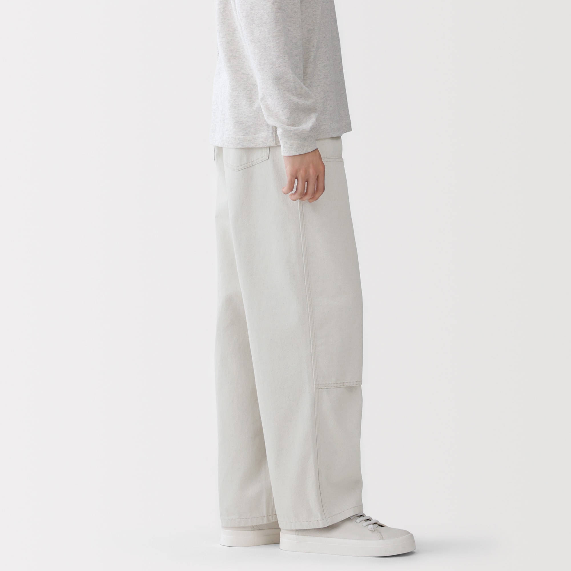 紳士　再生コットンダブルニーパンツ