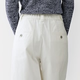 婦人　コットンキャンバス　タックバレルパンツ