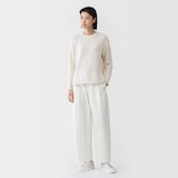 婦人　コットンキャンバス　タックバレルパンツ