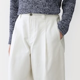 婦人　コットンキャンバス　タックバレルパンツ