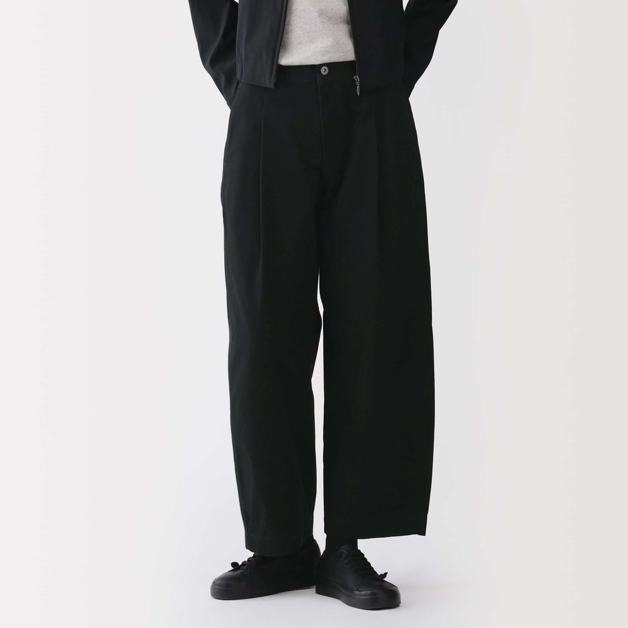 婦人 コットンキャンバス タックバレルパンツ | 無印良品