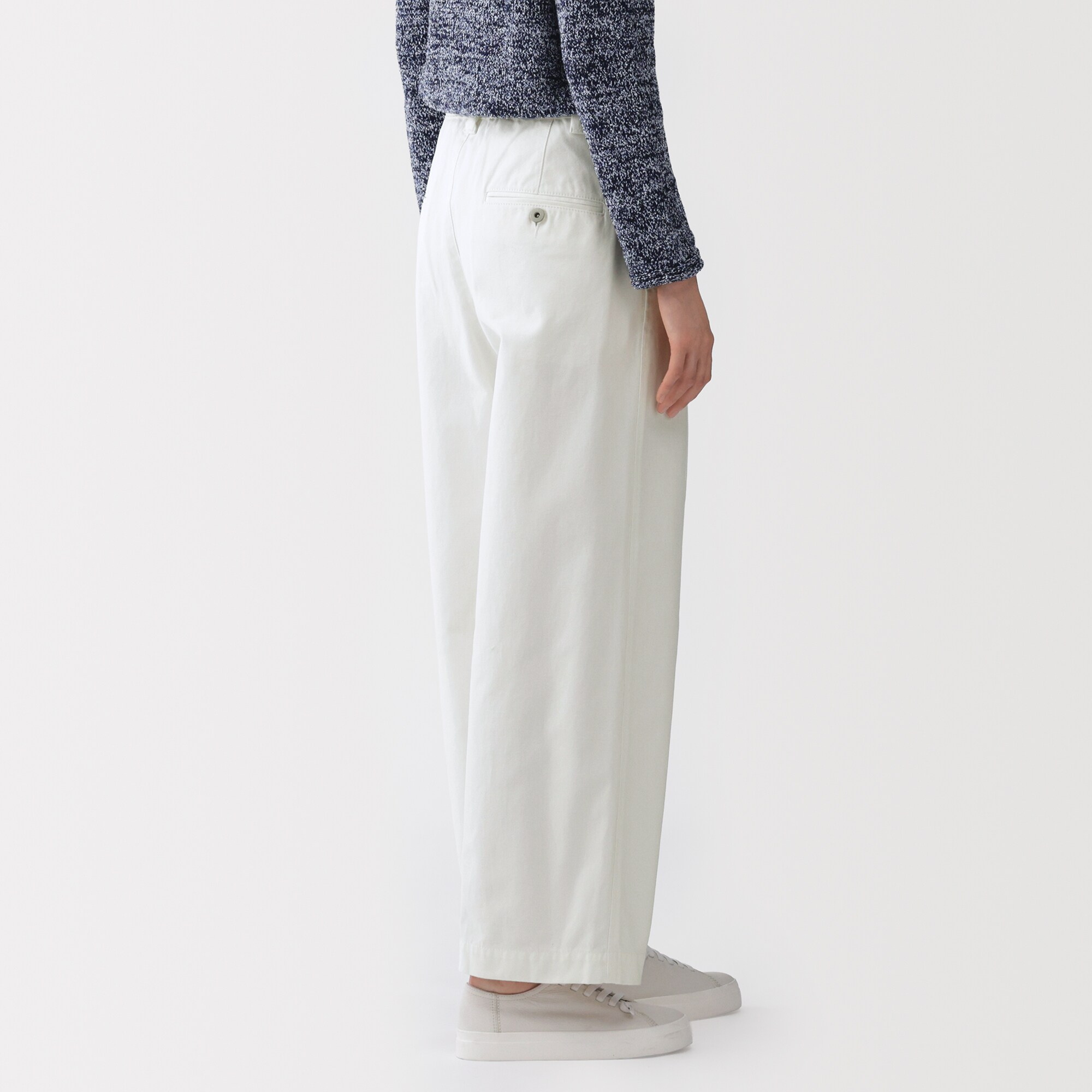 MUJI Labo ムジラボ　コットンキャンバスタックバレルパンツ 婦人 コットンキャンバス タックバレルパンツ | 無印良品