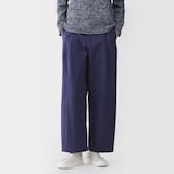 婦人　コットンキャンバス　タックバレルパンツ