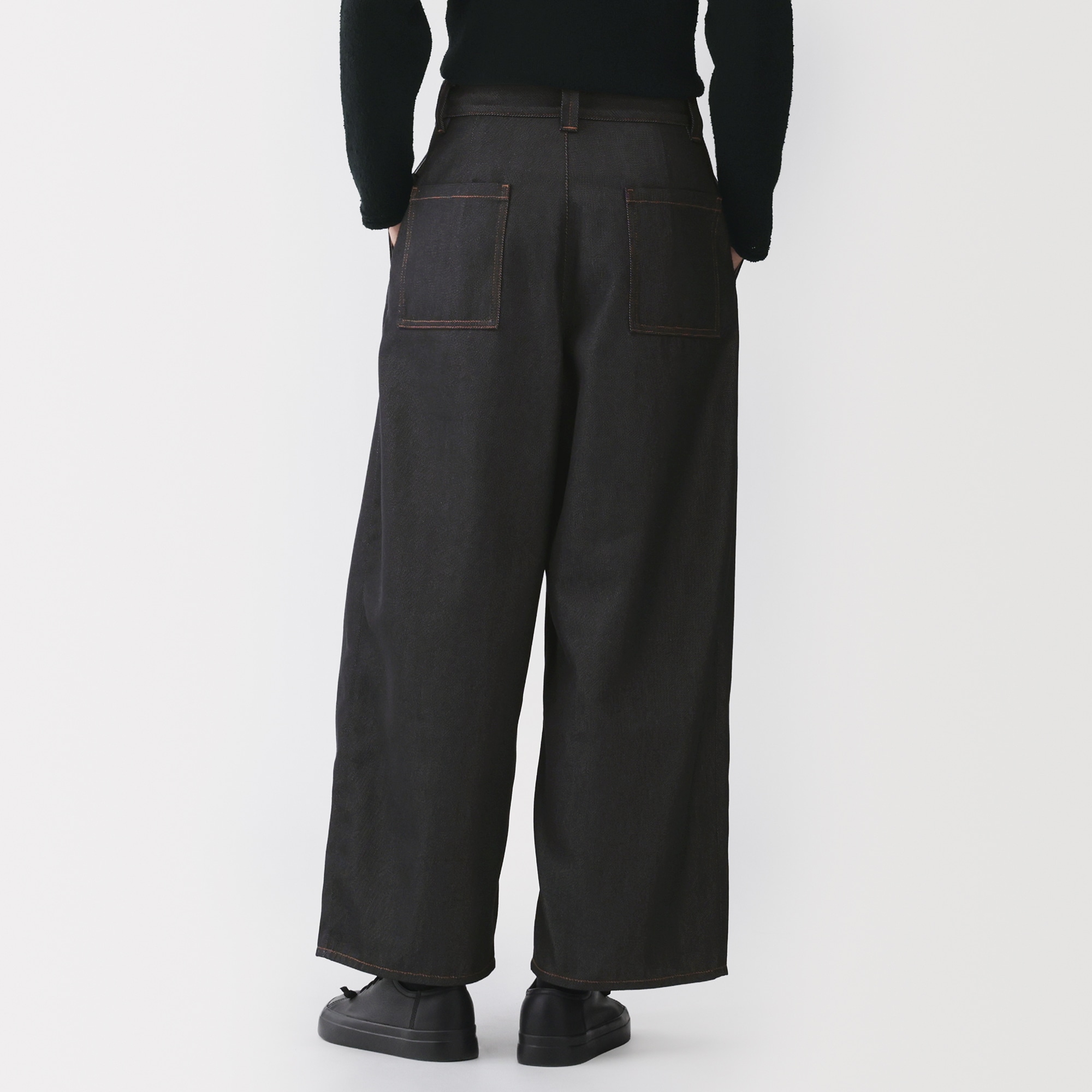 婦人　再生ポリエステルデニムバレルパンツ