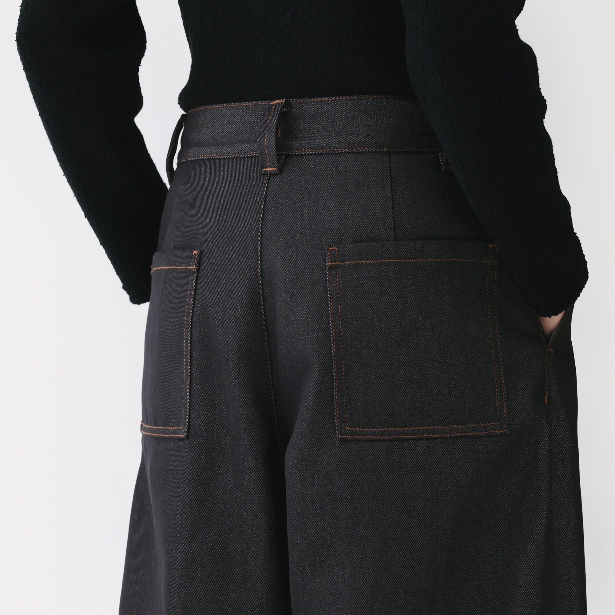 婦人 再生ポリエステルデニムバレルパンツ | 無印良品