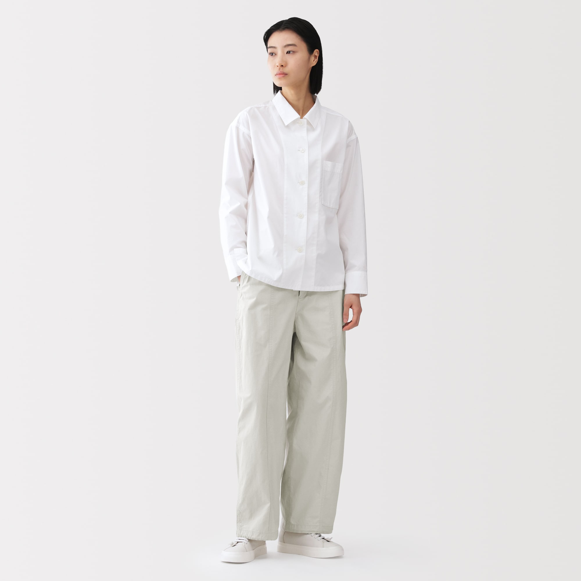 MUJI Labo 婦人　コットンライトキャンバス　ドローストリングパンツ 婦人 コットンライトキャンバス ドローストリングパンツ | 無印良品