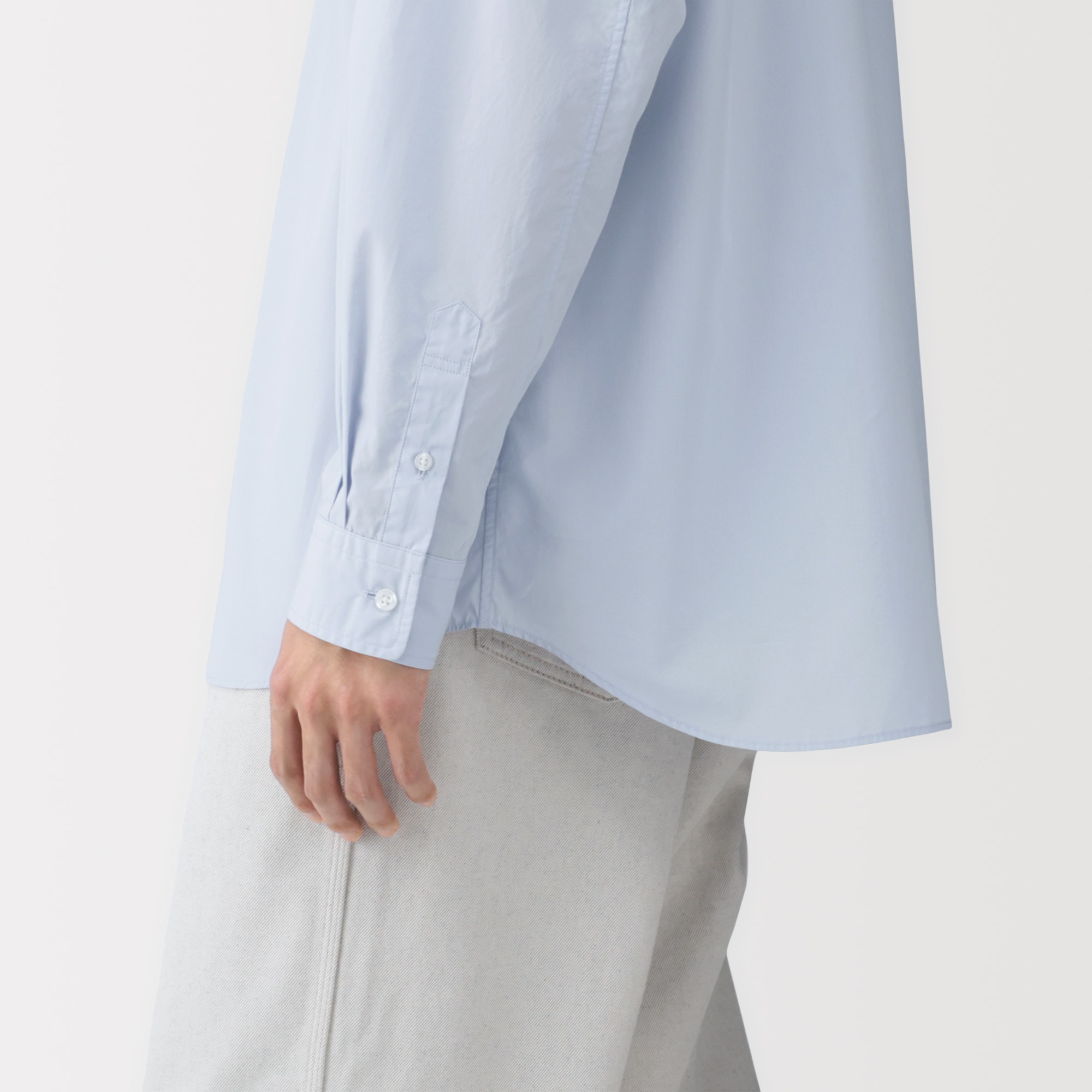 【ターコイズ】ドライストレッチポプリンレギュラーカラーシャツ MEN'S MELROSE - 【ターコイズ】ドライストレッチポプリンレギュラー