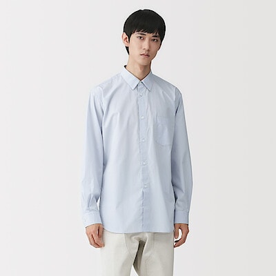 紳士　ポプリンレギュラーカラーシャツ