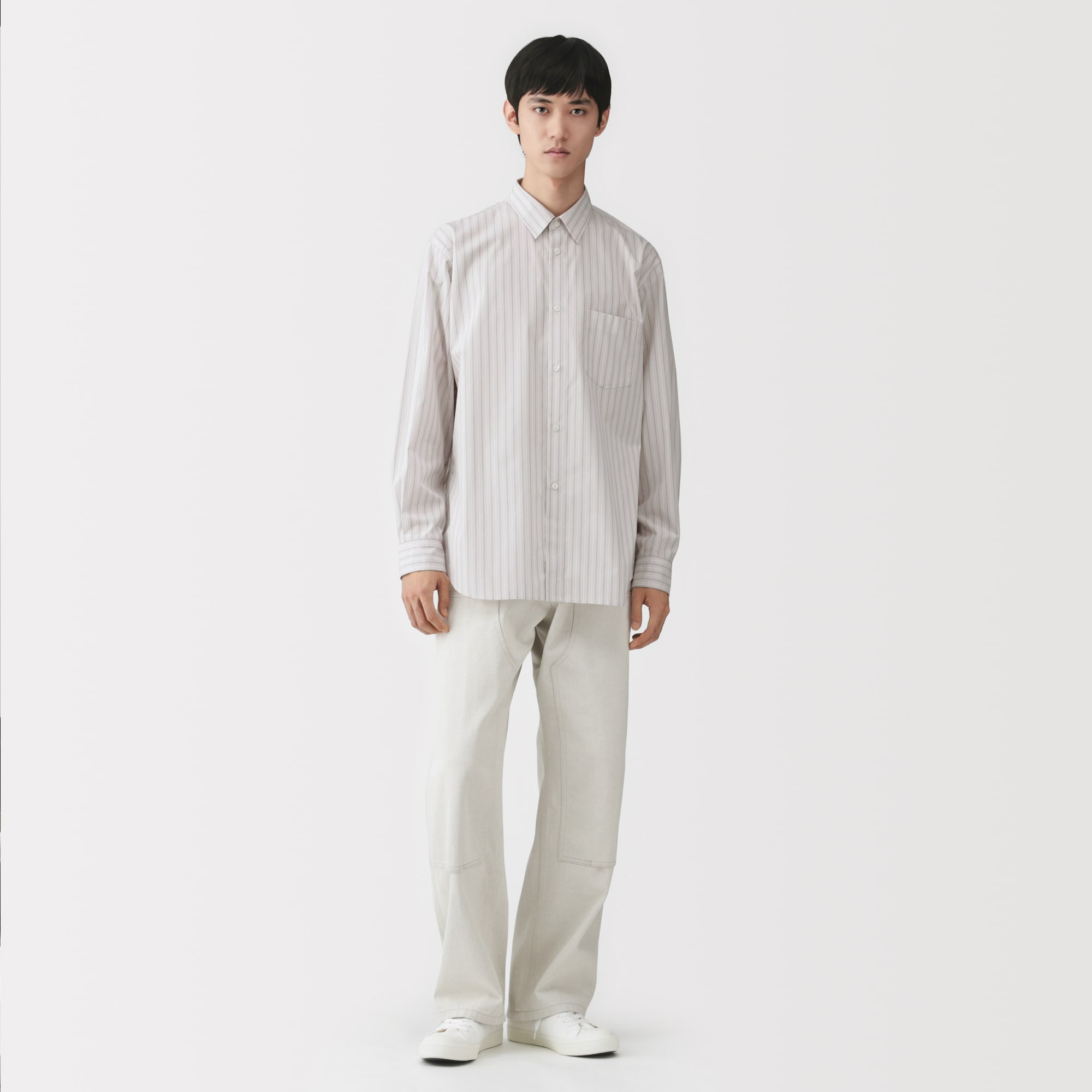 紳士　ポプリンレギュラーカラーシャツ