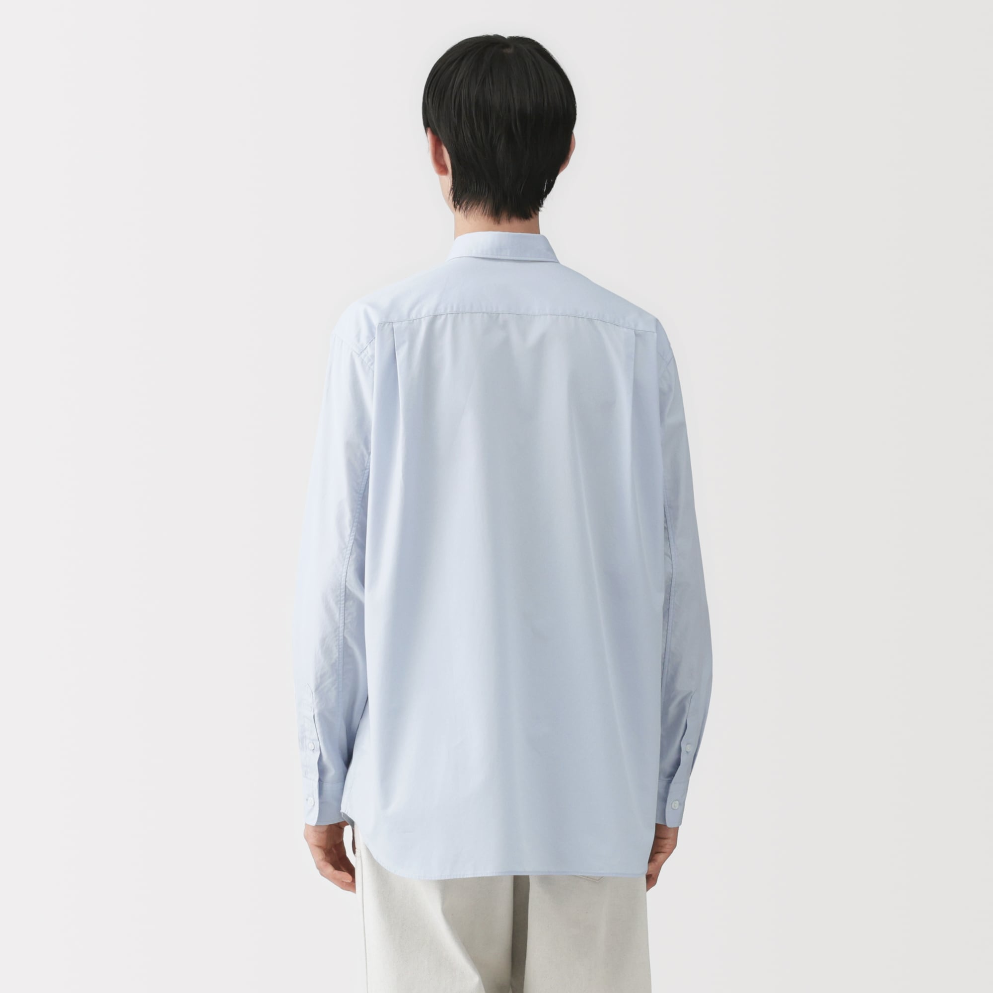 紳士　ポプリンレギュラーカラーシャツ