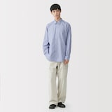 紳士　ポプリンレギュラーカラーシャツ