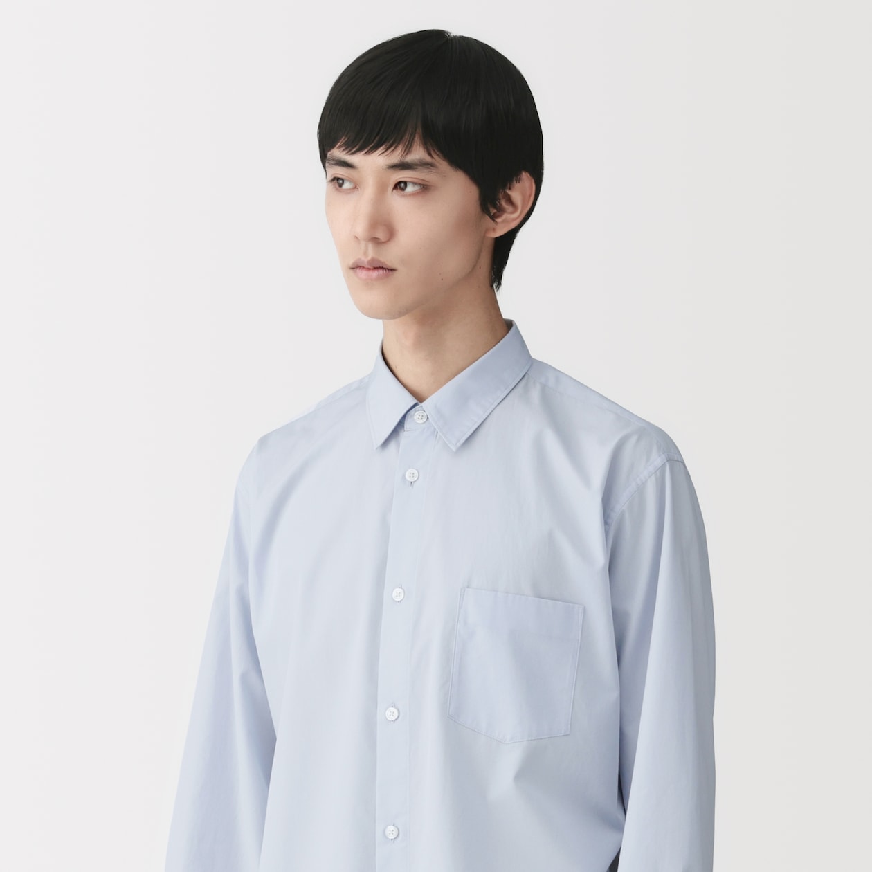 紳士　ポプリンレギュラーカラーシャツ