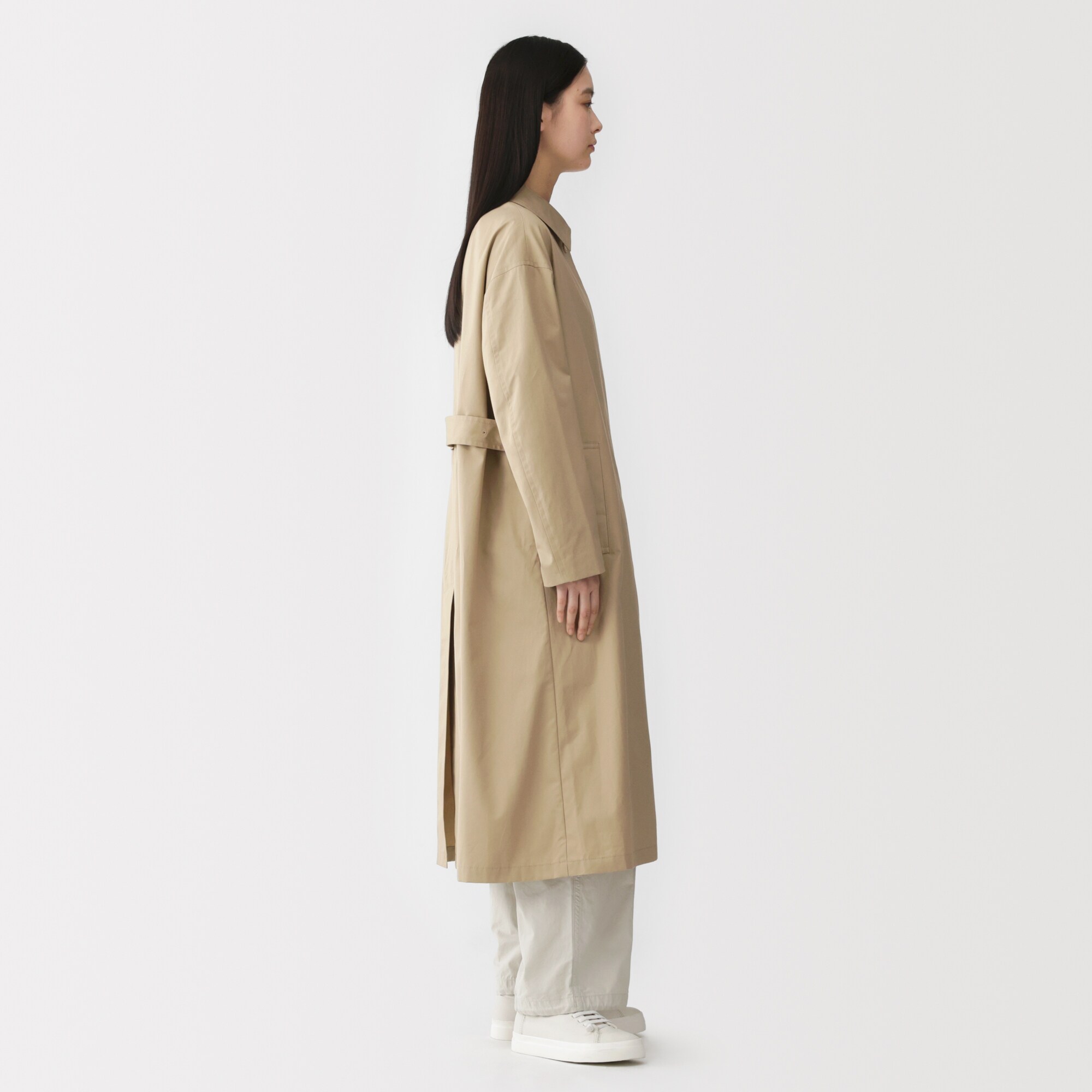 婦人　高密度コットンシングルブレストコート