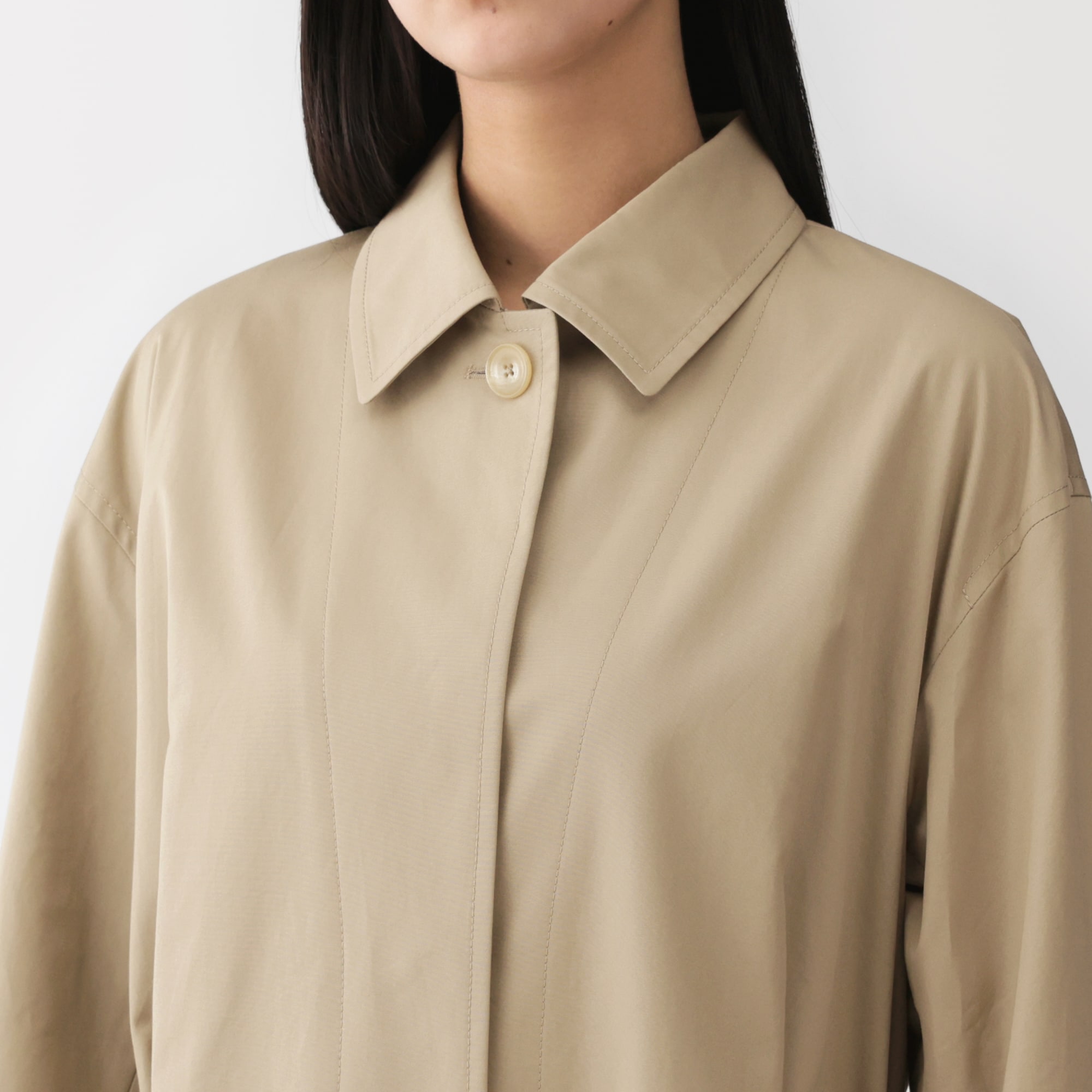 婦人　高密度コットンシングルブレストコート