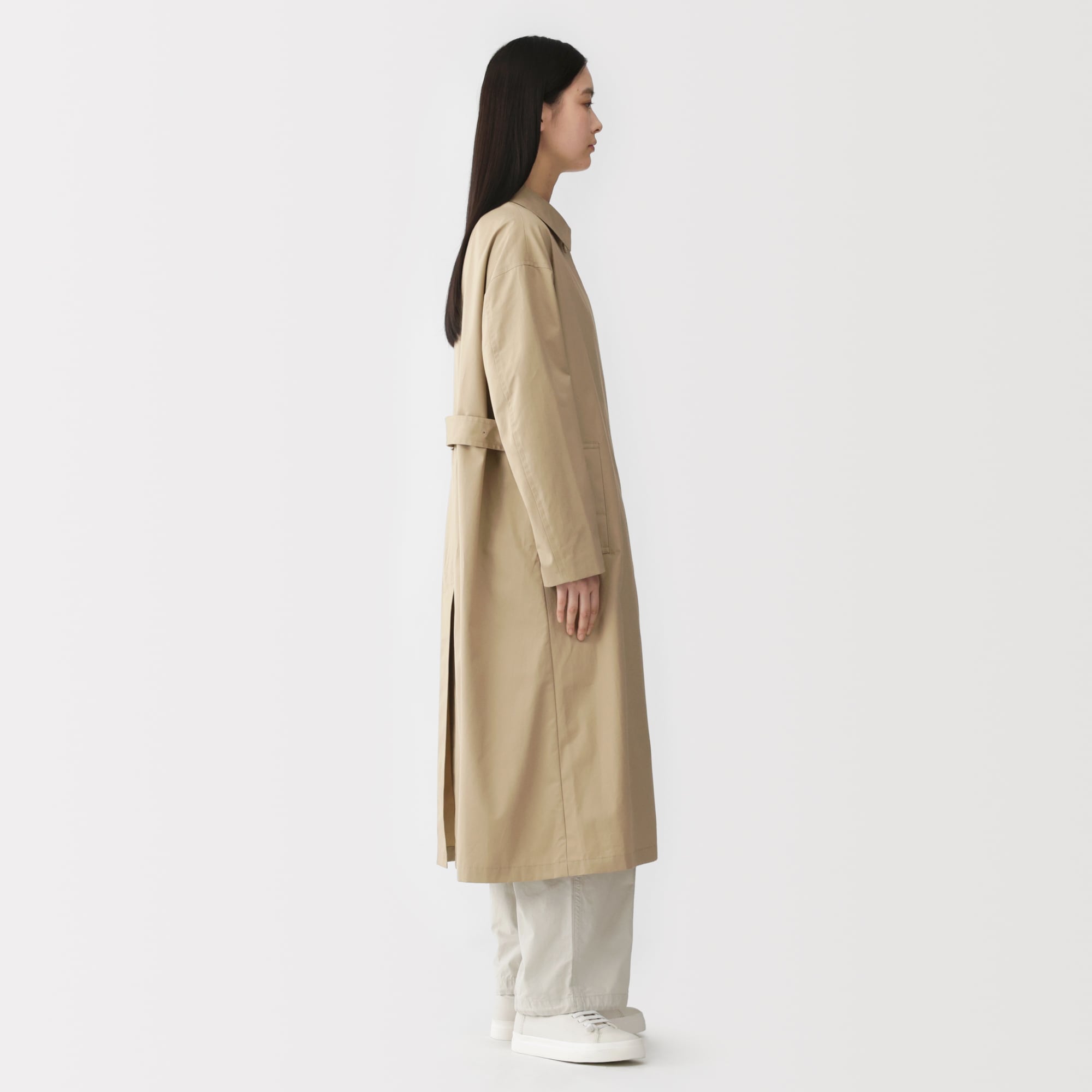 婦人　高密度コットンシングルブレストコート