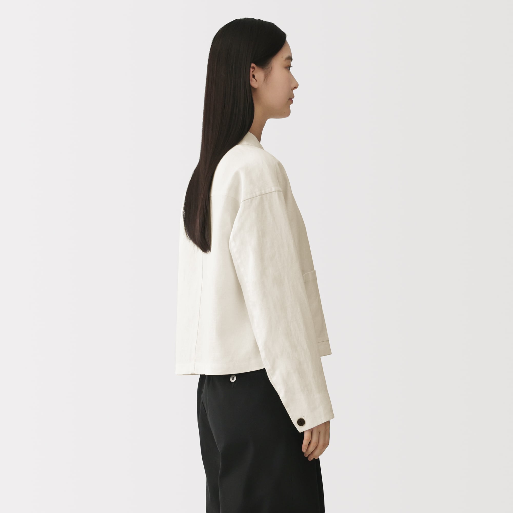 婦人　太番手リネンジャケット