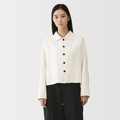 【２月中旬発売予定】婦人　太番手リネンジャケット