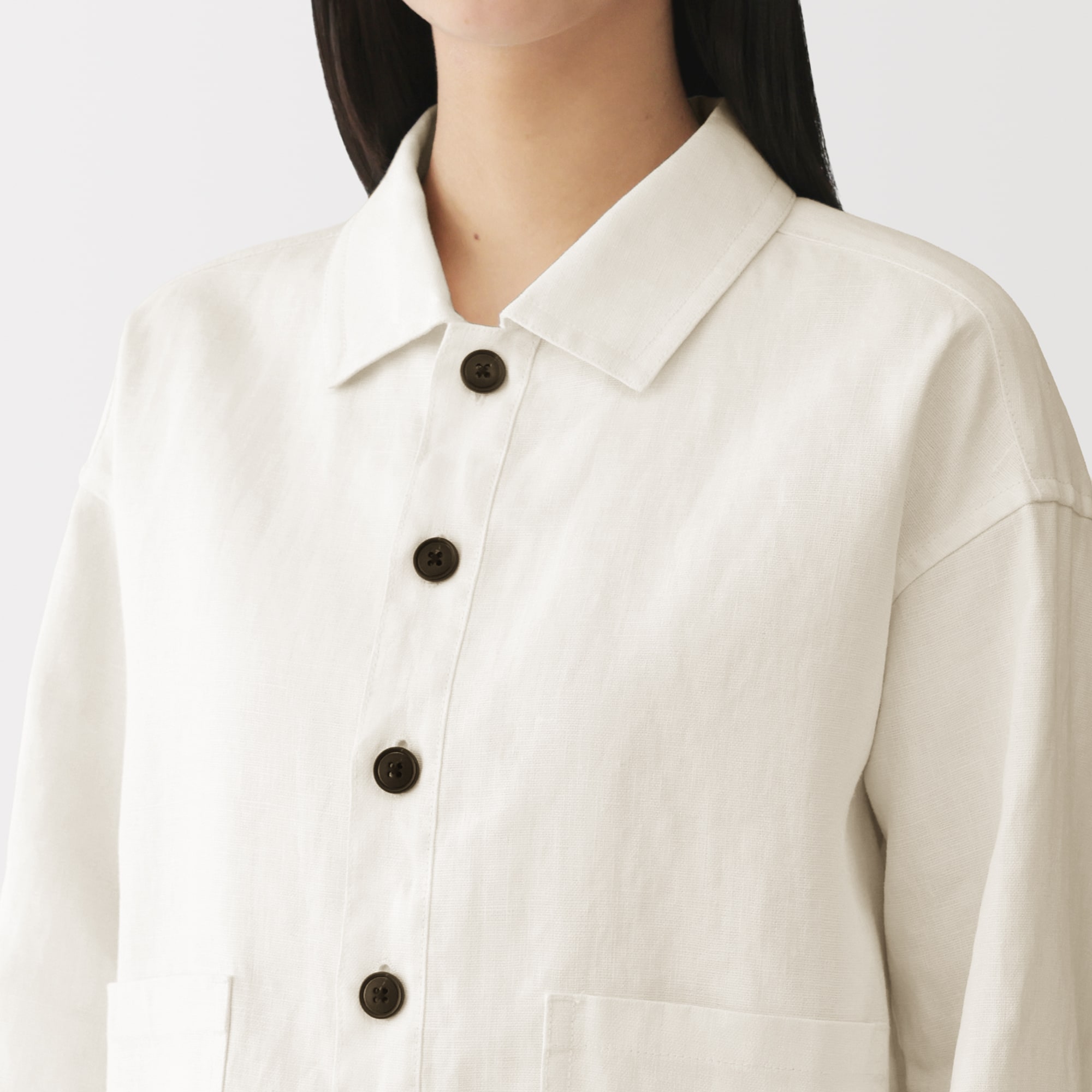 婦人　太番手リネンジャケット