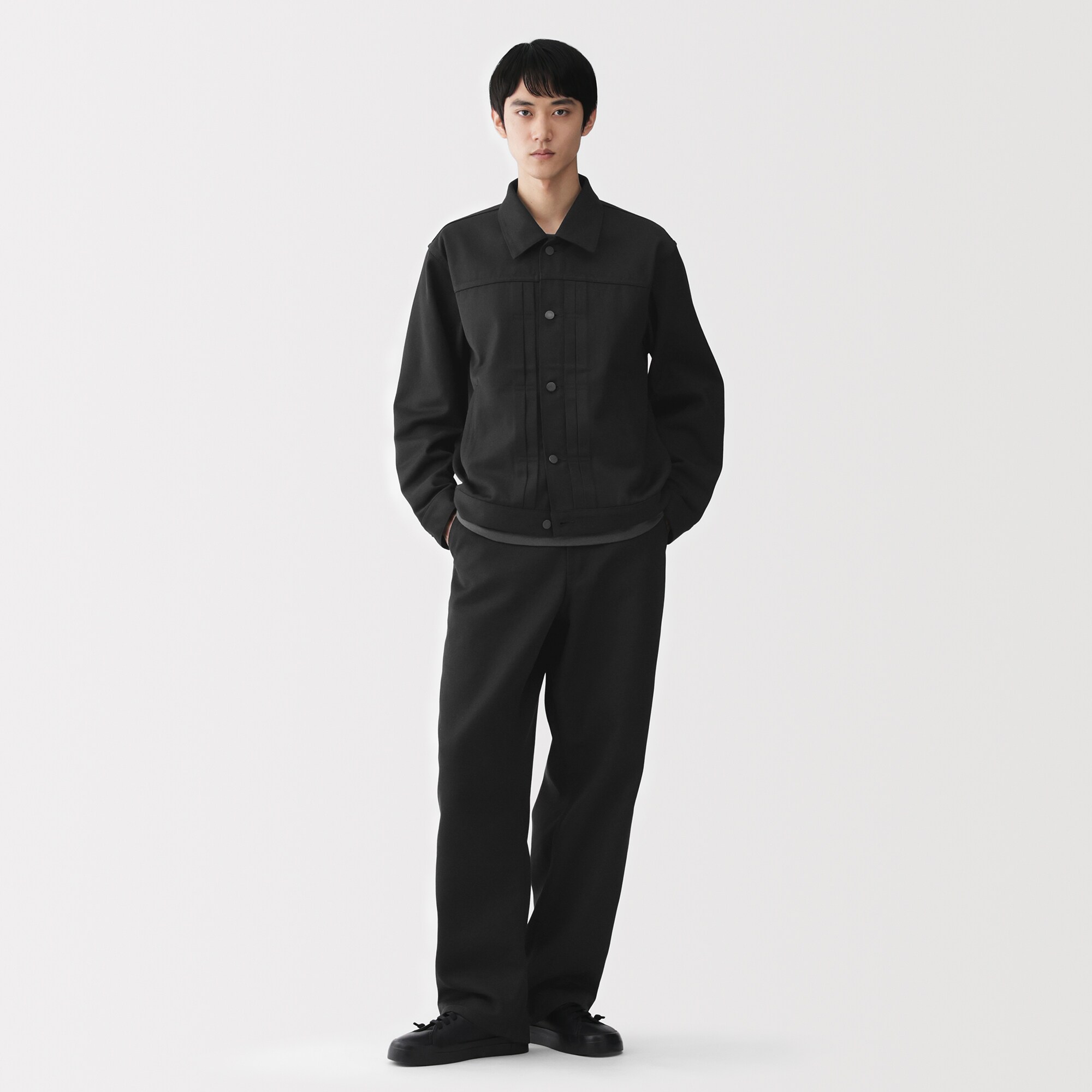 紳士　再生ポリエステルデニムワークパンツ