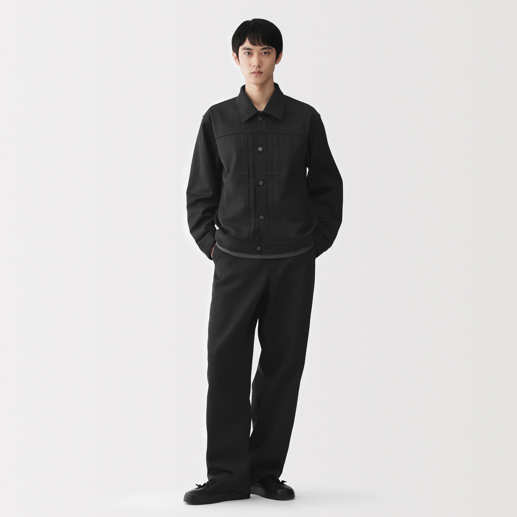 紳士　再生ポリエステルデニムワークパンツ